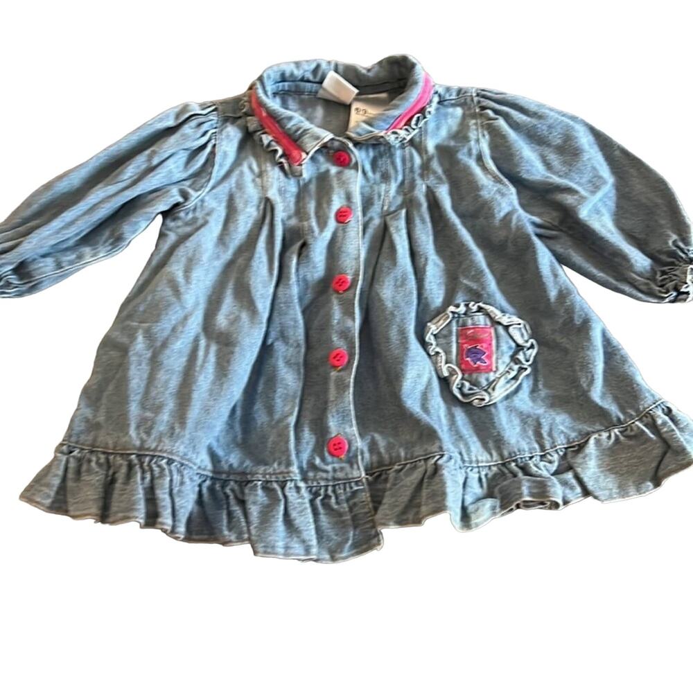 Vintage 80s/early 90s McBaby McDonald's Dress - Blue Chambray 6-9M